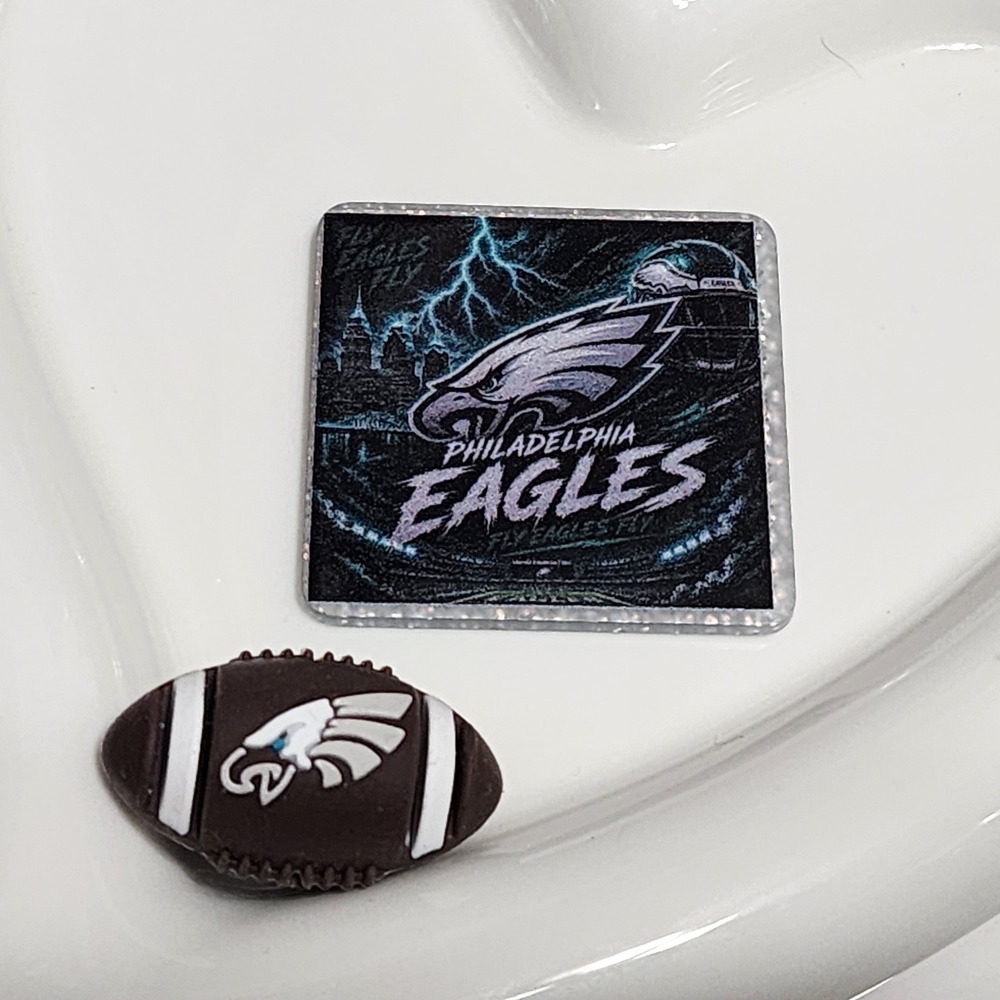 Football Flatback Focal Bead Badge Jewelry Making Bag Charm Magnet Beaded Pen